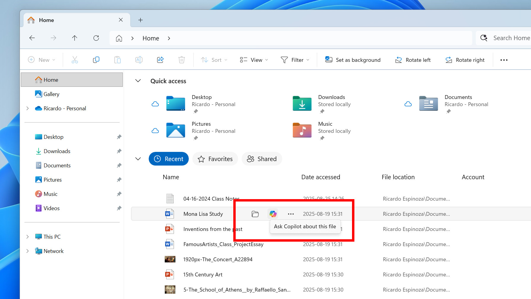 بهروزرسانی هوش مصنوعی ویندوز 11