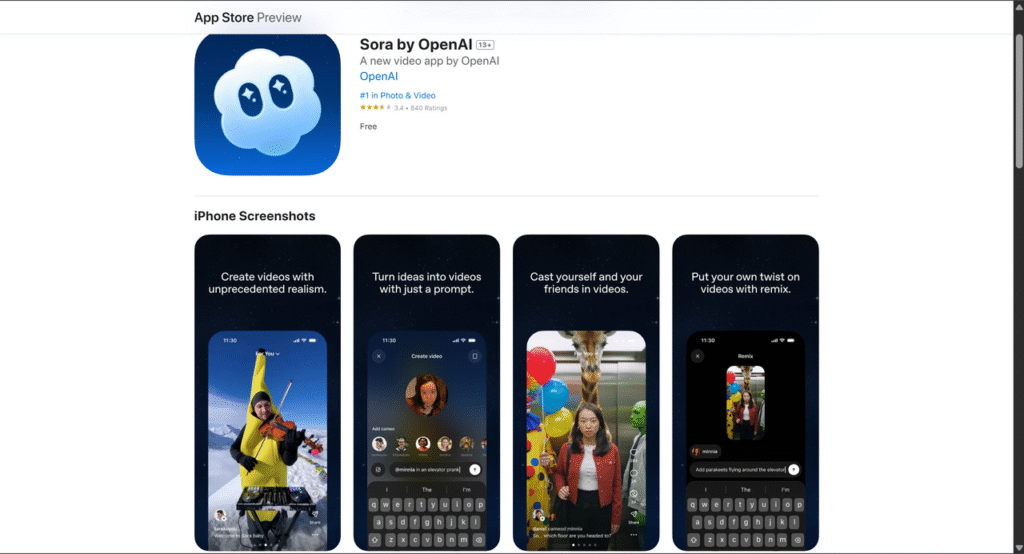 اپلیکیشن Sora 2 در اندروید