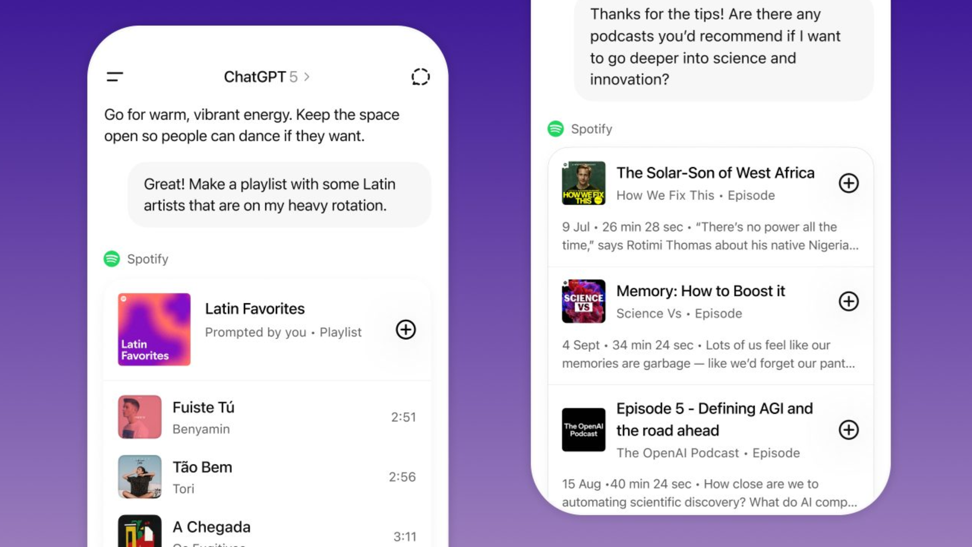 اپلیکیشن اسپاتیفای برای ChatGPT