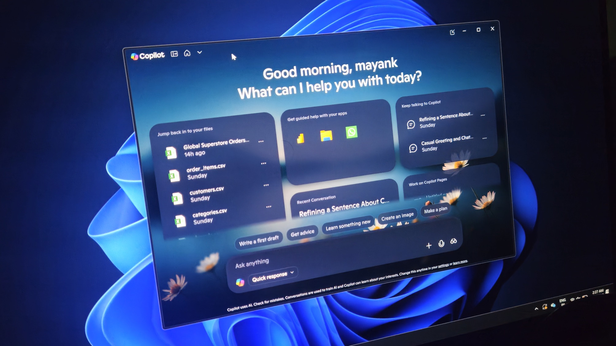 گیمینگ کاپایلوت ویندوز 11