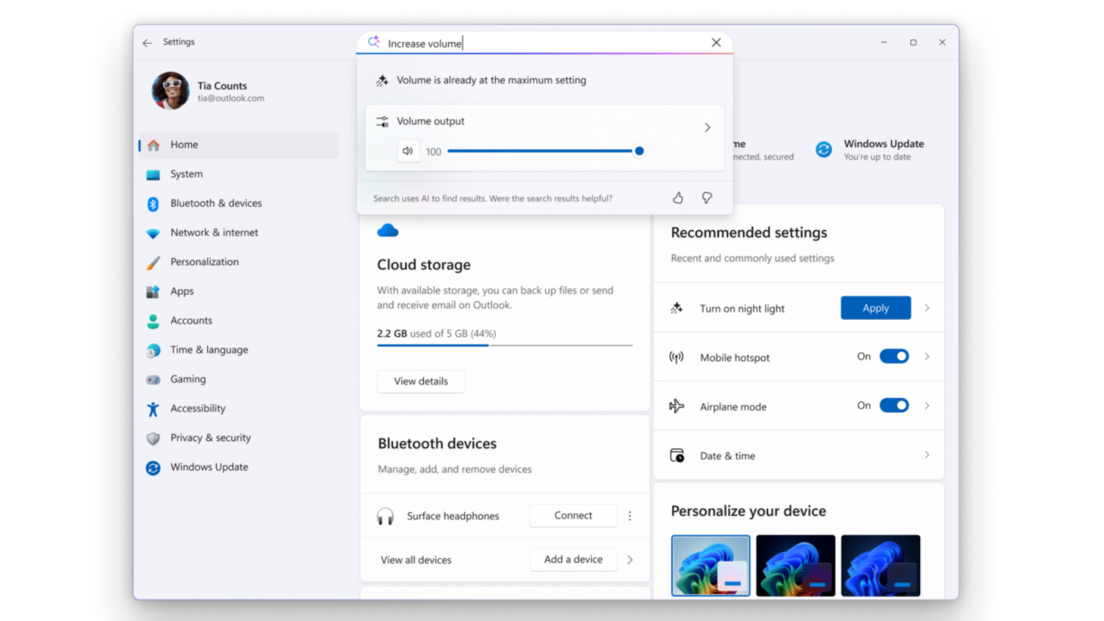 هوش مصنوعی در ویندوز 11