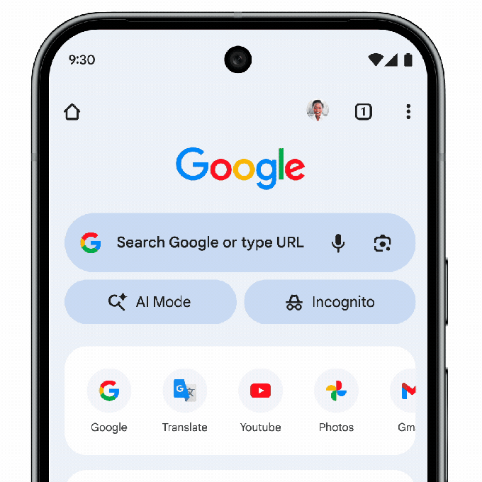 دسترسی به حالت هوش مصنوعی در Chrome