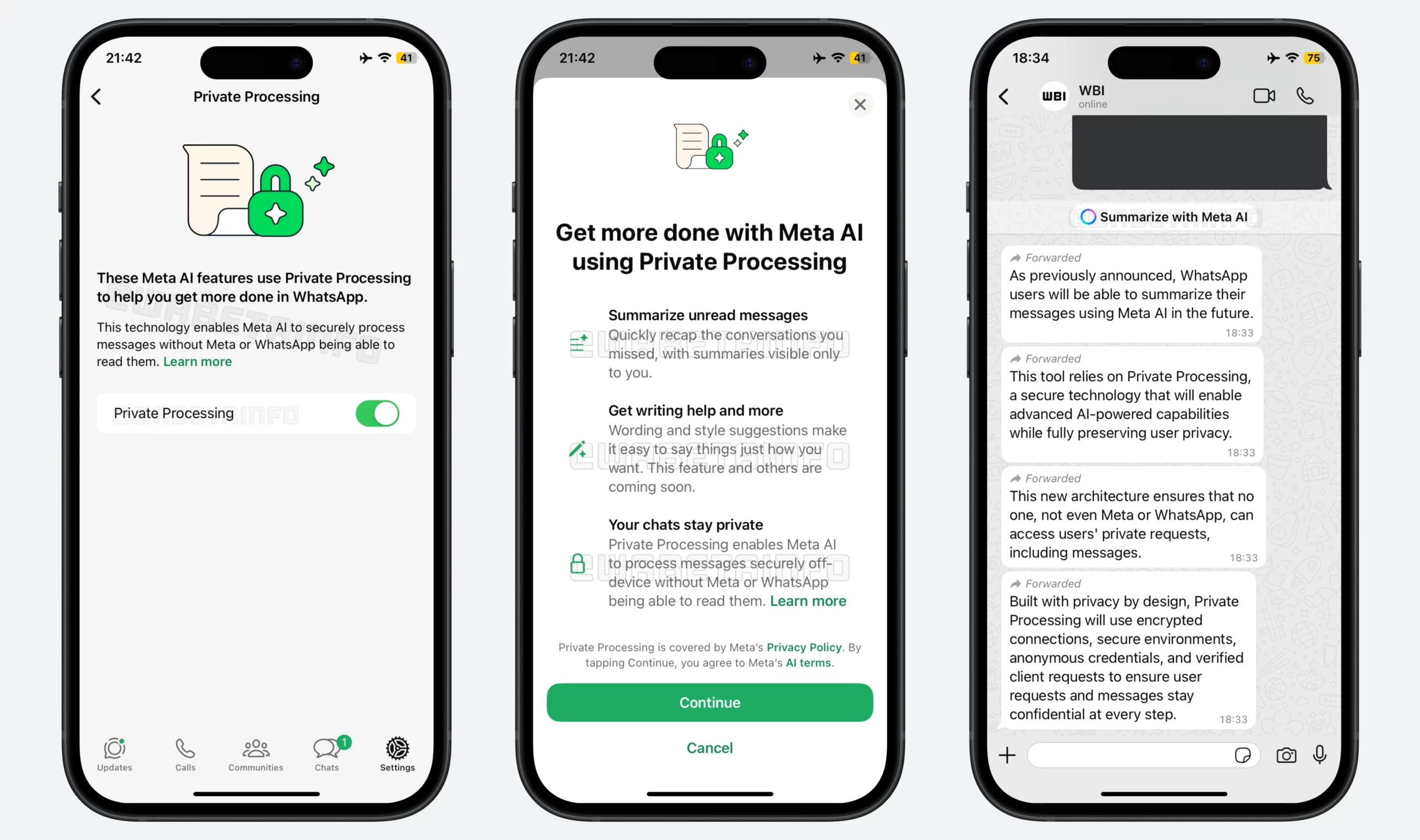 ادغام چت شخص ثالث در WhatsApp